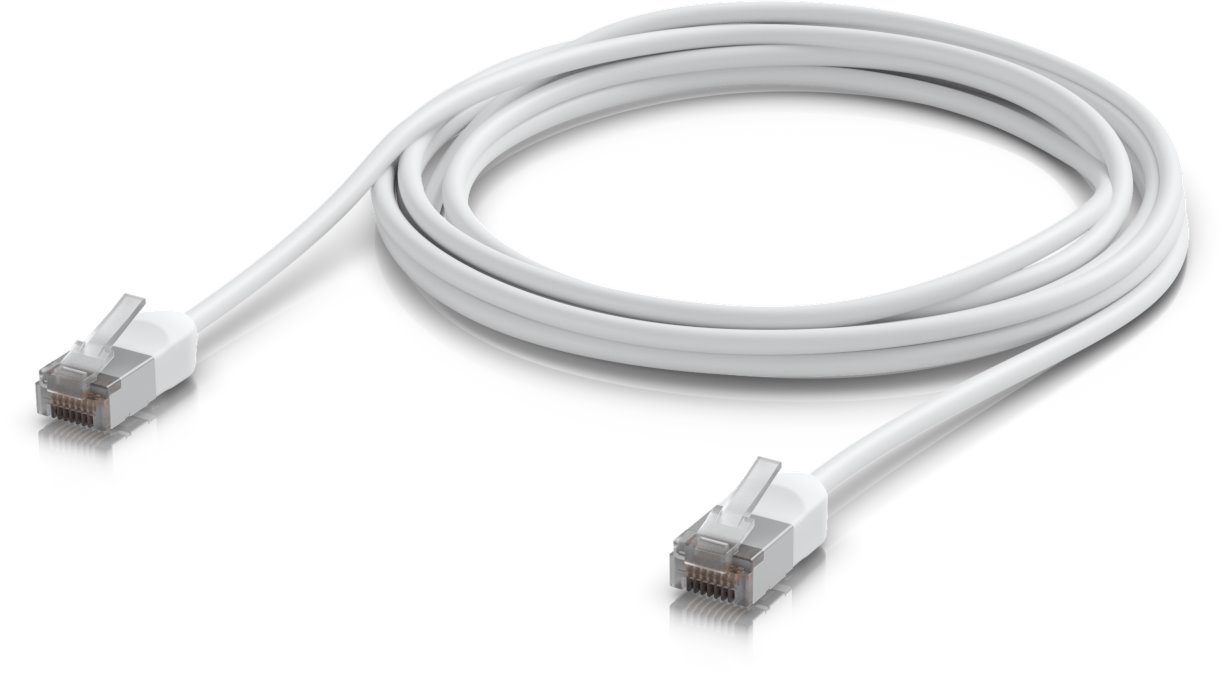 Ubiquiti UniFi outdoor premium Cat6A patch cable, 3m, white