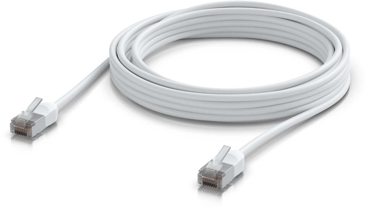 Ubiquiti UniFi outdoor premium Cat6A patch cable, 5m, white