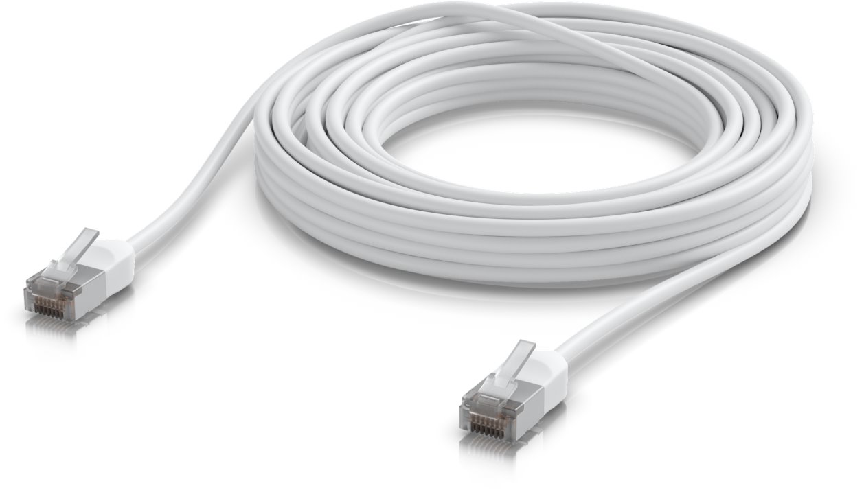 Ubiquiti UniFi outdoor premium Cat6A patch cable, 8m, white
