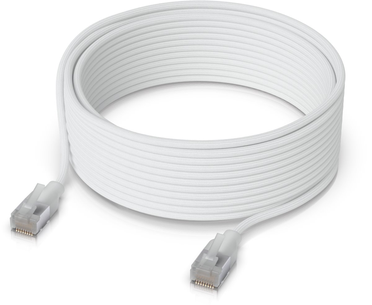 Ubiquiti UniFi Premium Etherlighting patch cable, 8m, Cat6A, white