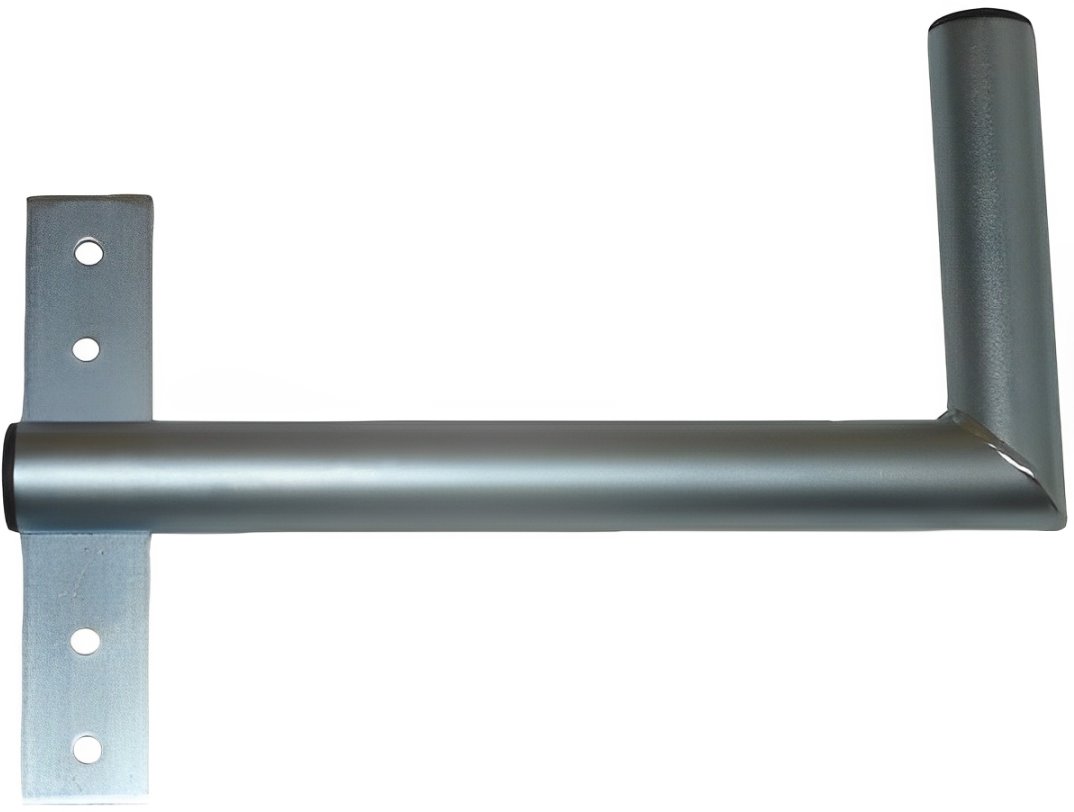 Wall-mounted antenna bracket "L" - left, length 40cm, height 20cm, diameter 42mm