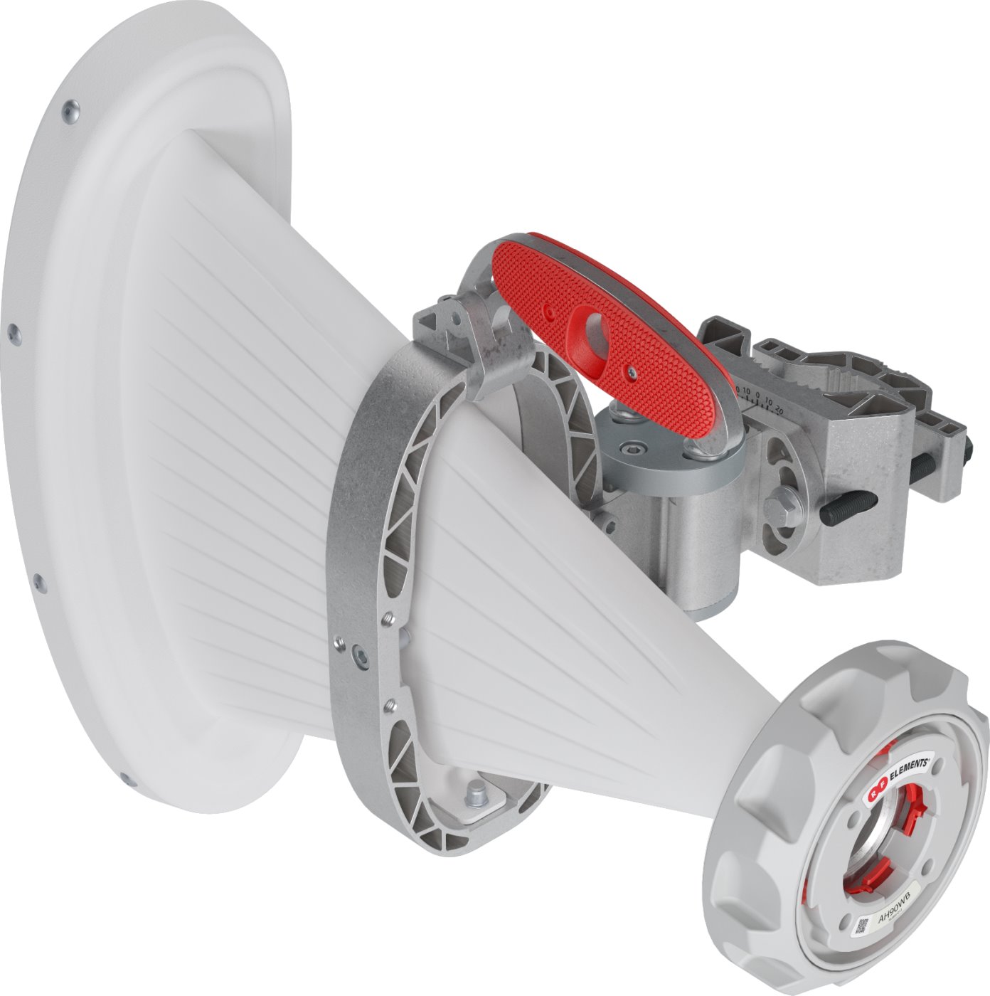 RF elements Asymmetrical sector Horn Wideband antenna with TwistPort, 5/6GHz, 15dBi, 90°