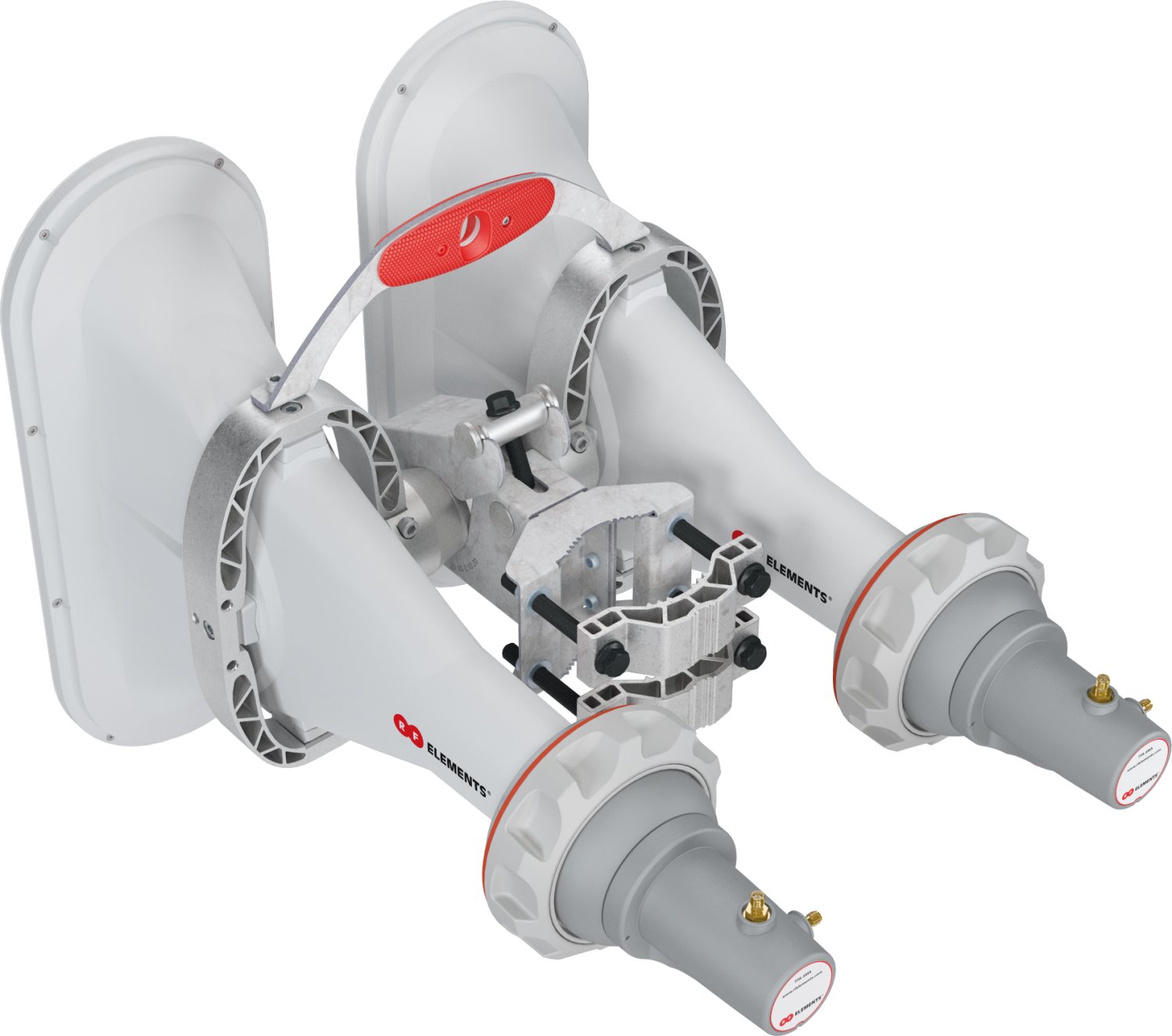 RF elements Asymmetrical sector Horn antenna with TwistPort, 4x4 MIMO, 5 GHz, 16dBi, 90°
