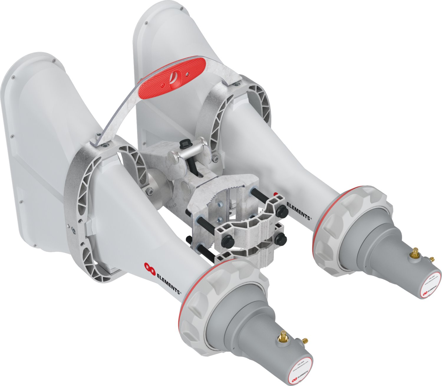 RF elements Asymmetrical sector Horn antenna with TwistPort, 4x4 MIMO, 5 GHz, 17dBi, 60°