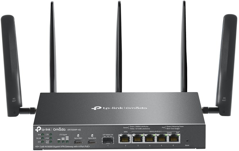 TP-Link ER706WP-4G Omada 4G+ VPN Gateway with 4x PoE