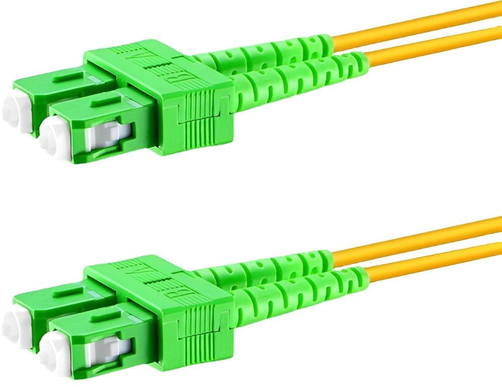 Conexpro fiber optic patch cord, SCapc/SCapc, Duplex, Singlemode 9/125, 2m
