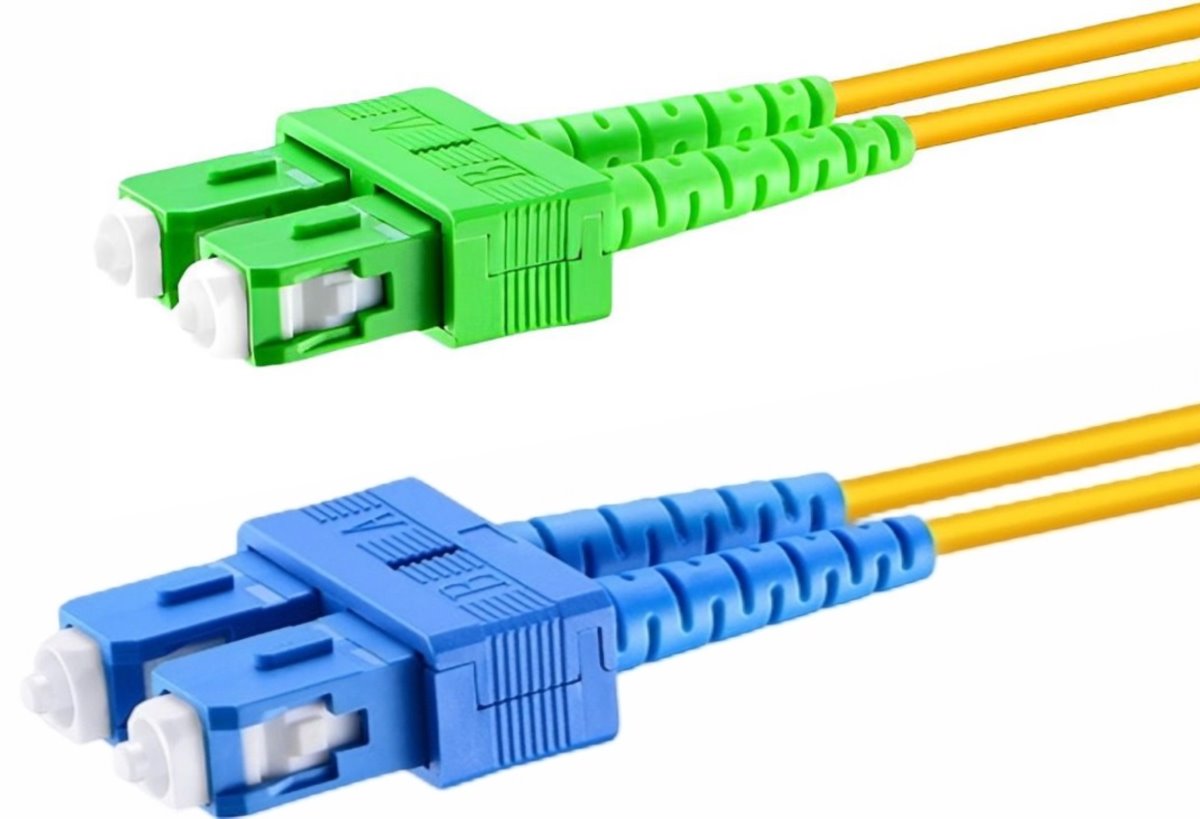 Conexpro fiber optic patch cord, SCupc/SCapc, Duplex, Singlemode 9/125, 5m
