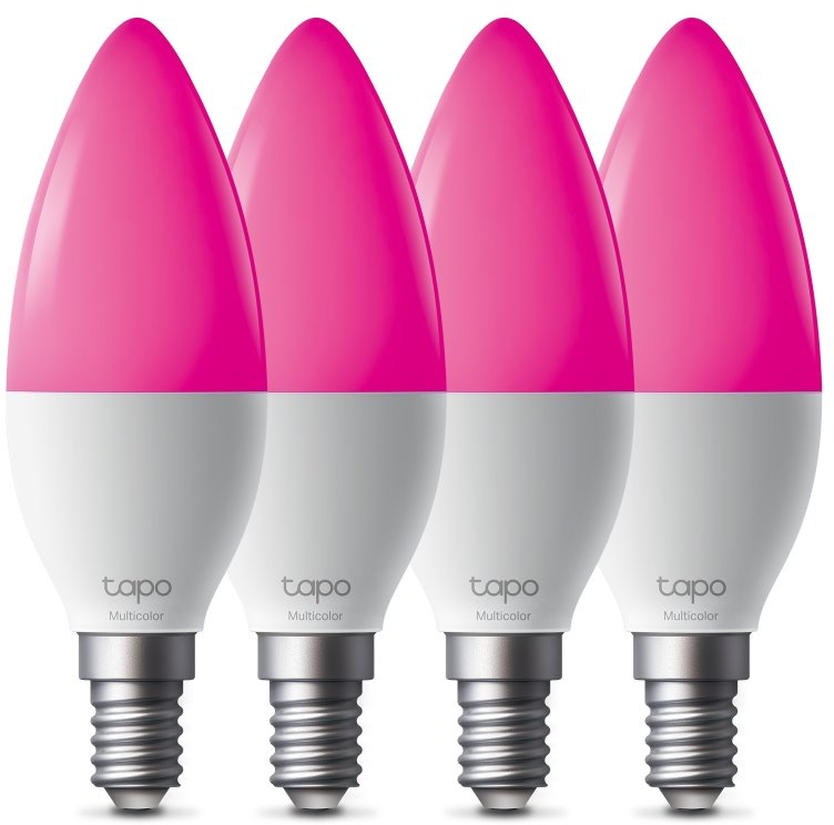 TP-Link Tapo L430C, Smart Wi-Fi LED multicolor bulb, 2500-6500K, E14, 4 pack