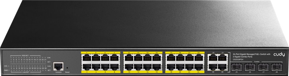 Cudy GS2028PS4-300W Gigabit PoE Switch, 300W