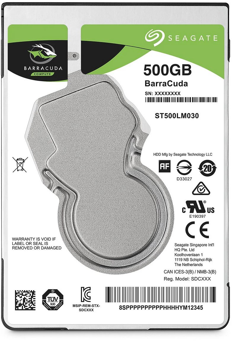 Seagate BarraCuda, 2.5", 500GB