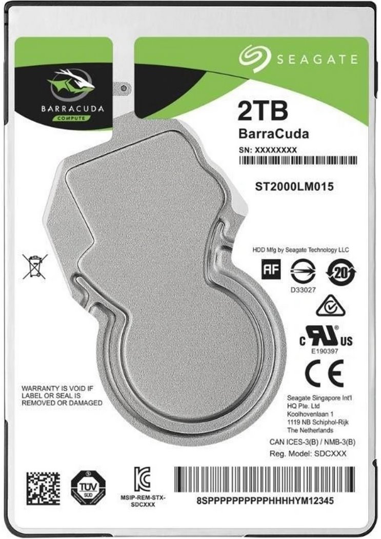 Seagate BarraCuda, 2.5", 2TB