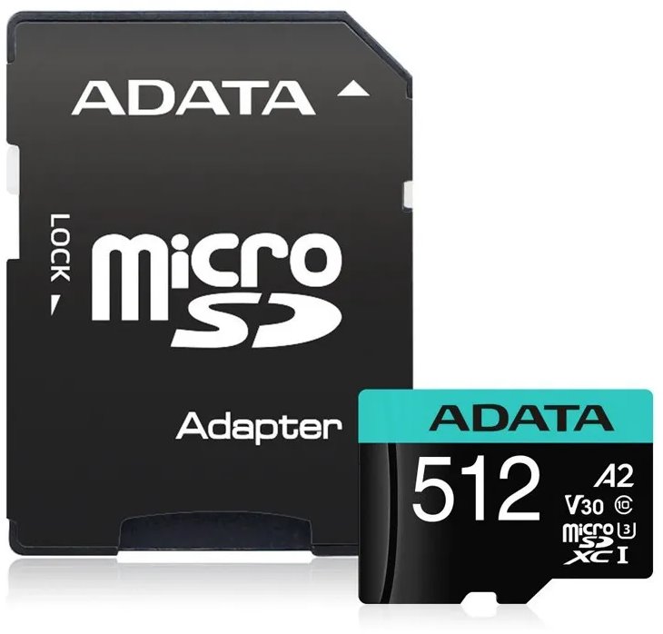 ADATA Micro SDXC 512GB Premier Pro + SD adapter