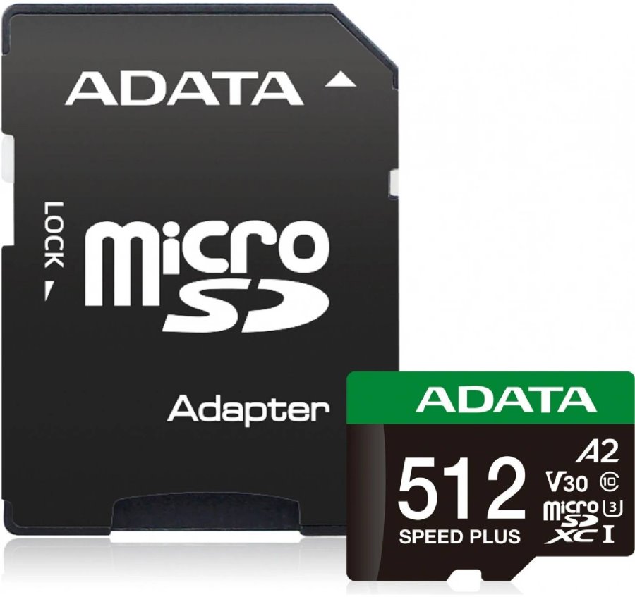 ADATA Micro SDXC 512GB Speed Plus + SD adapter