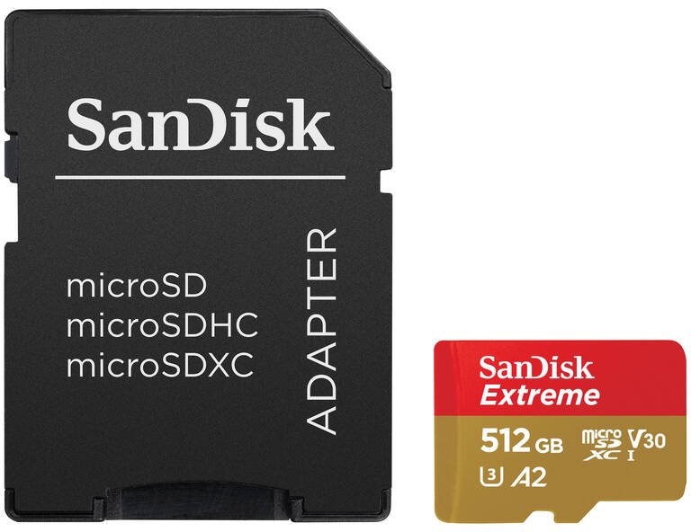 SanDisk Micro SDXC Extreme 512GB + SD adapter
