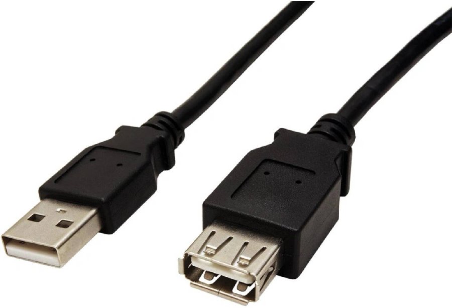PremiumCord Extension USB 2.0 cable A-A, 2m, black
