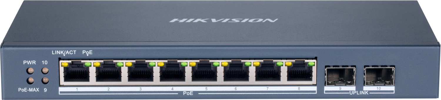 Hikvision DS-3E1510P-SI Smart managed PoE switch, 8x PoE, 120W