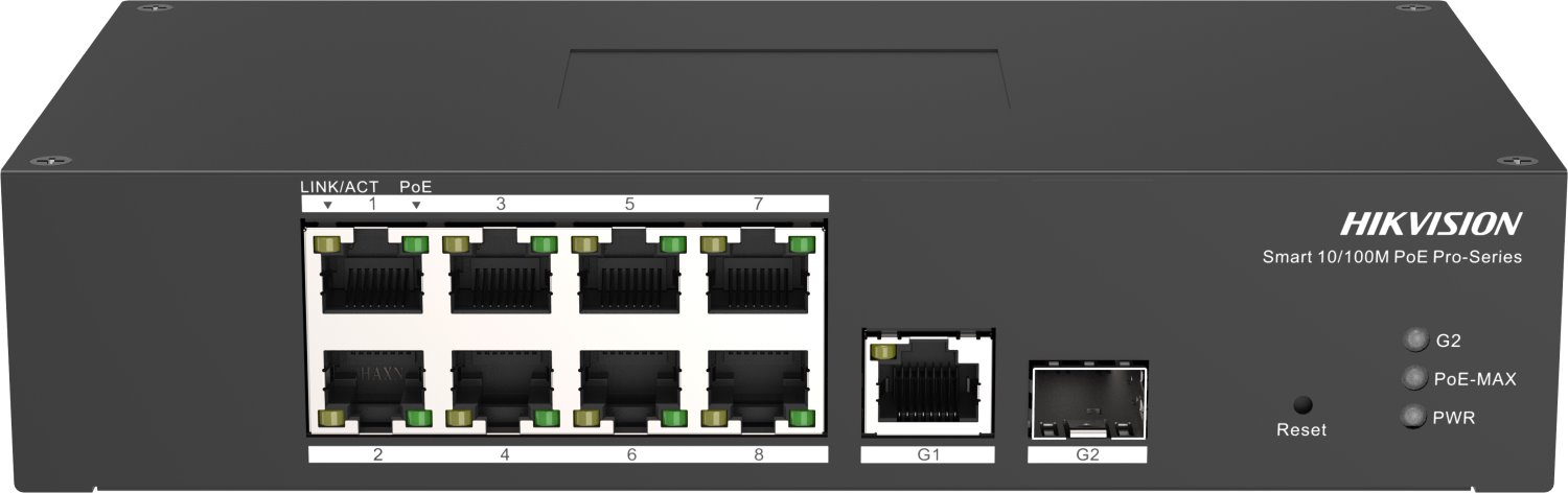 Hikvision DS-3T1310P-SI/HS Industrial PoE switch, 8x PoE, 110W