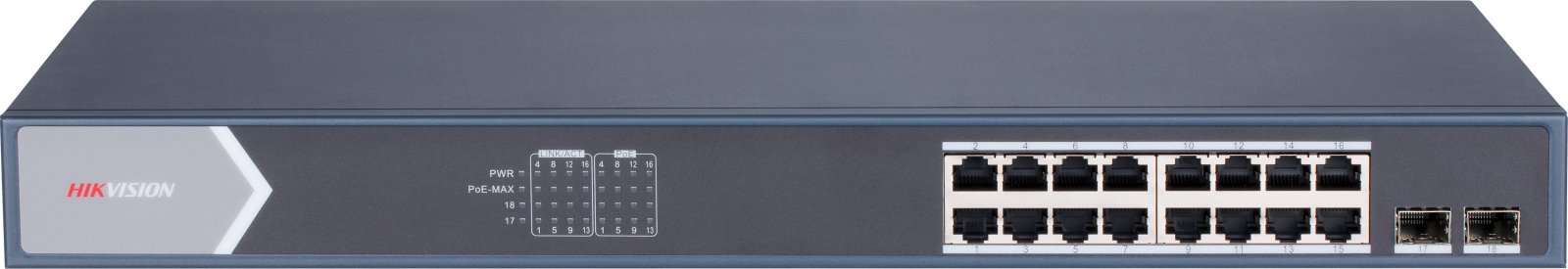 Hikvision DS-3E1518P-SI Smart managed PoE switch, 16x PoE, 225W
