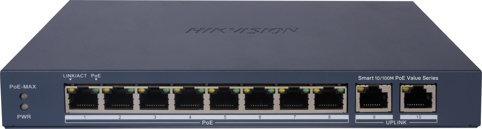 Hikvision DS-3E1310P-EI/M Smart managed PoE switch, 8x PoE, 60W