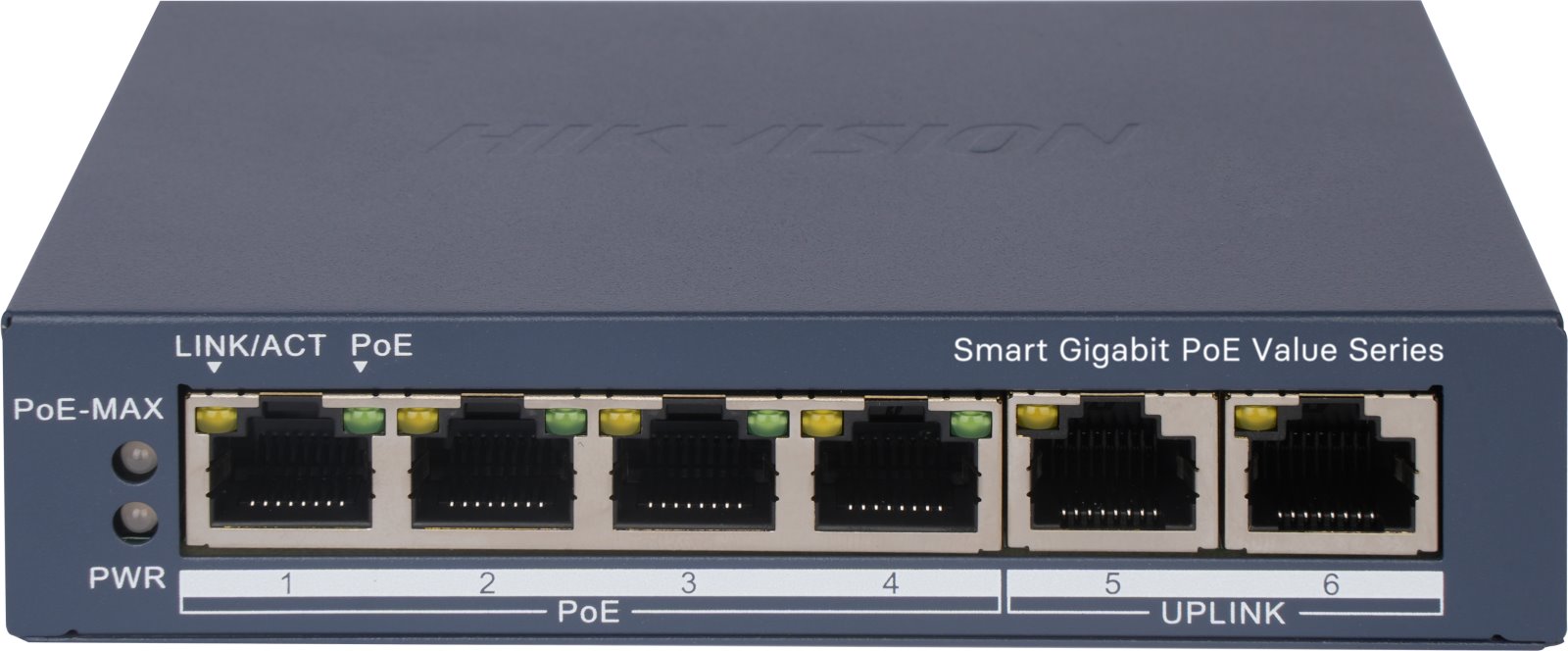 Hikvision DS-3E1506P-EI/M Smart managed PoE switch, 4x PoE, 45W