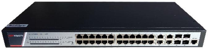 Hikvision DS-3E2528P(B) Full managed PoE switch, 24x PoE, 370W