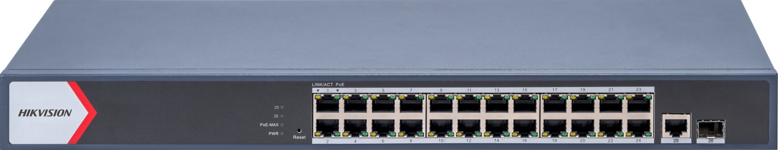 Hikvision DS-3E1526P-EI/M Smart managed PoE switch, 24x PoE, 230W