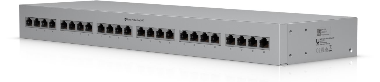 Ubiquiti UACC-ETH-SP-Panel-24 Ethernet rackmount surge protection for 24 units, 20kA
