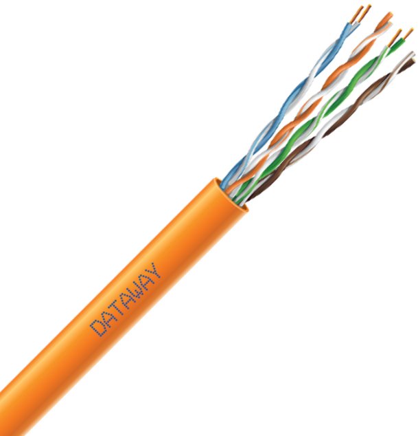 Dataway UTP cable, CAT5e, LSZH, B2ca, 500m, orange