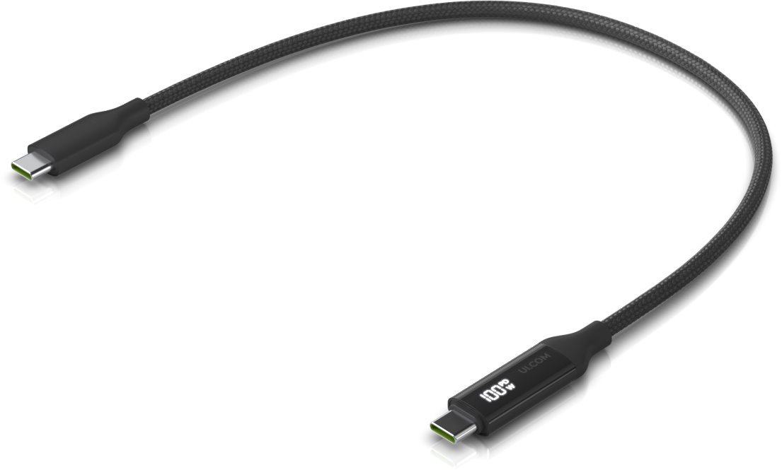 Ubiquiti USB-C power cable with charge display, 100W PD, 0,3m