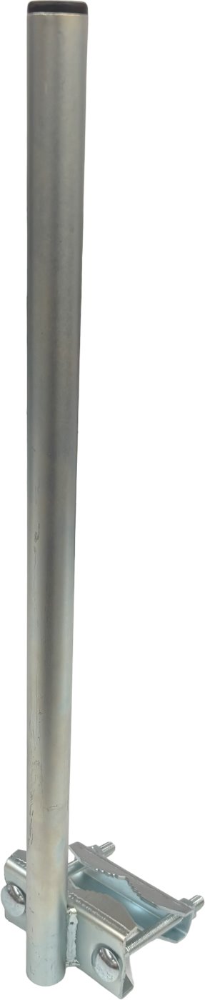 Antenna mast mount "I", height 60 cm, diameter 28 mm, clamp 85 mm, galvanized zinc