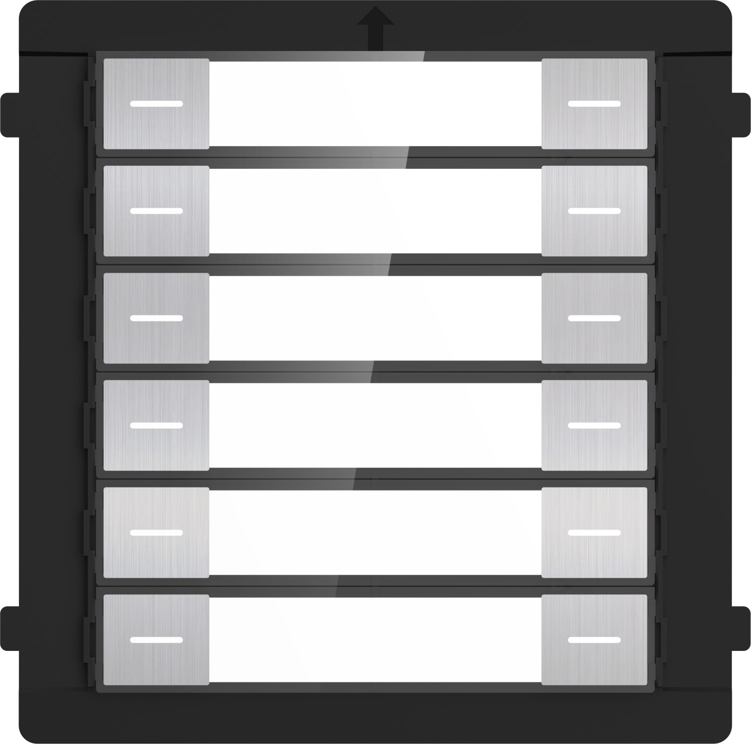 Hikvision DS-KD-K12/S Module with 12 nametag buttons for IP intercom, stainless steel
