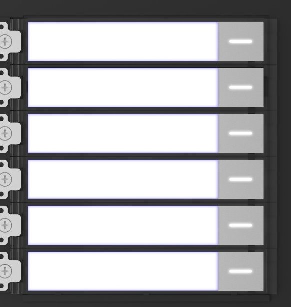 Hikvision DS-KD-KK Module with 6 nametag buttons for IP intercom