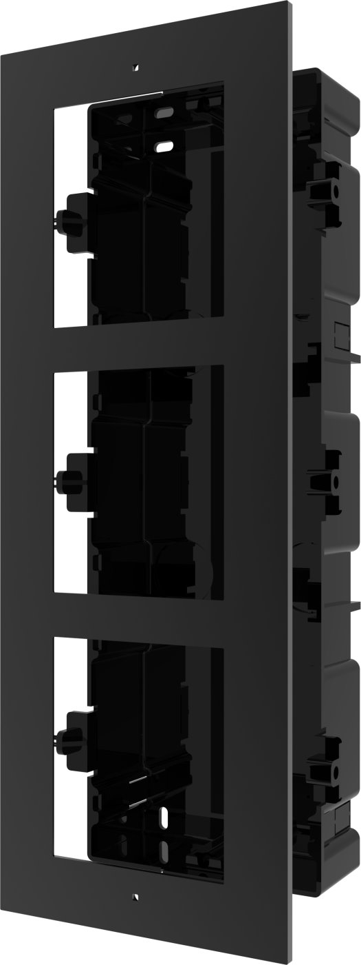 Hikvision DS-KD-ACF3/Black BV, 3x frame for flush mounting of intercom, black