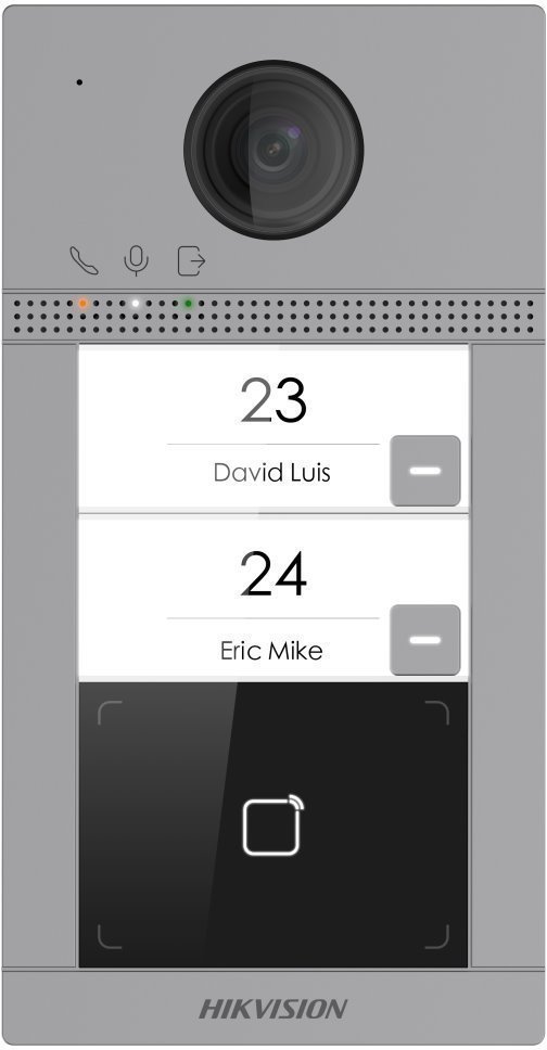 Hikvision DS-KV8213-WME1(C)/Flush, IP door intercom with 2Mpx camera and 2 buttons, flush mount