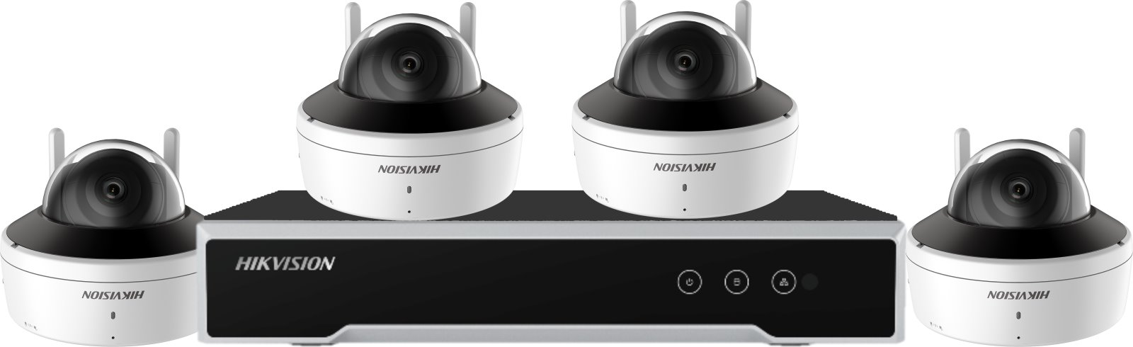 Hikvision IP camera 4Mpx WiFi kit NK844W1H-1T(E), NVR and 4 dome cameras, 1TB HDD