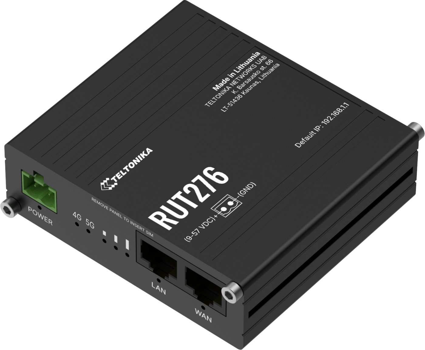 Teltonika RUT276 Industrial cellular RedCap 5G Wi-Fi Router, RS232 and RS485