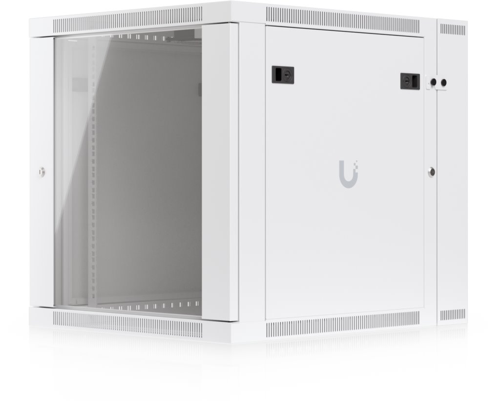 Ubiquiti UACC-Rack-12U-Wall-SW-G, Two-part wall-mounted data rack cabinet 19" 12U/703mm, glass door