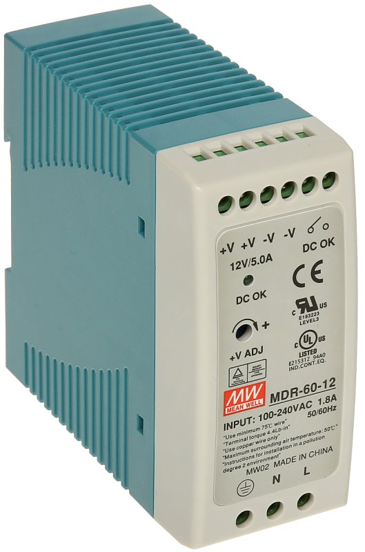 MEAN WELL MDR-60-48 Spínaný zdroj na DIN lištu 60W 48V