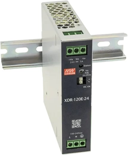 MEAN WELL XDR-120E-12 Průmyslový zdroj na DIN lištu, 120W, 12V