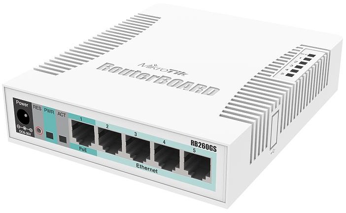 MikroTik Cloud Smart Switch CSS106-5G-1Sr2 (RB260GS), SwOS