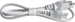 Napájecí kabel 230V pro notebook 3pin - NEMA 5-15, 0.7m, bílý, US