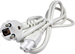 Napájecí kabel 230V pro notebook 3pin - schuko, 0.7m, bílý