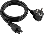 Napájecí kabel 230V pro notebook 3pin - schuko, 1.8m, černý