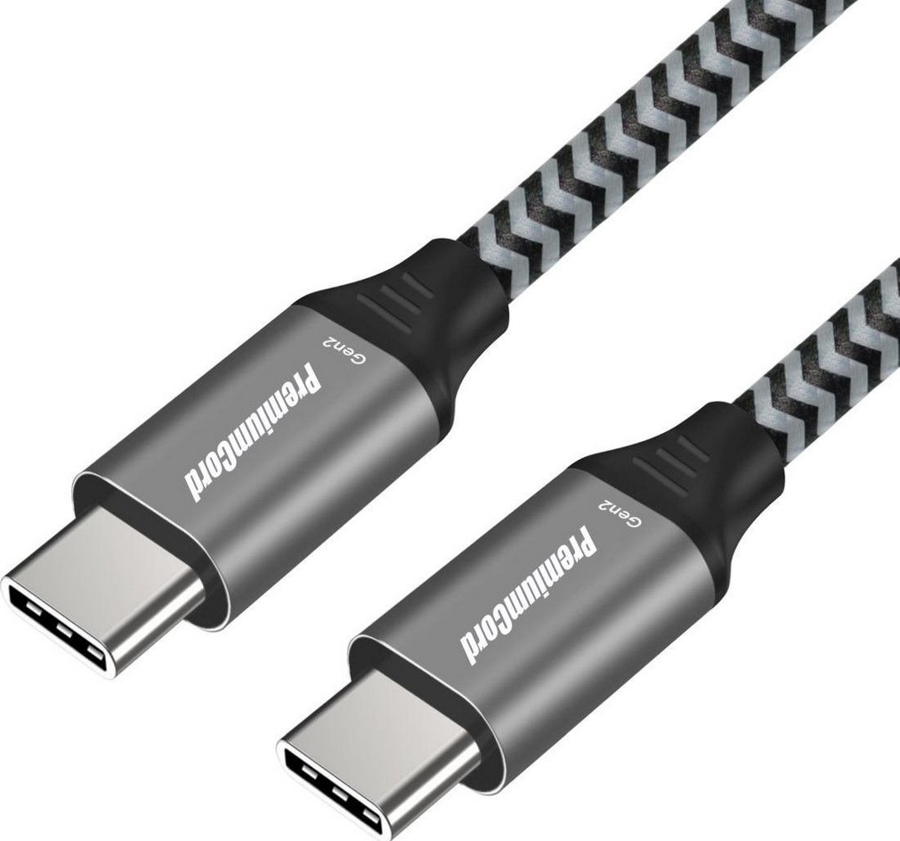 PremiumCord USB-C kabel, USB 3.2 Gen 2x2, 3A, 60W, 0.5m, bavlněný oplet