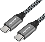 PremiumCord USB-C kabel, USB 3.2 Gen 2x2, 3A, 60W, 1m, bavlněný oplet