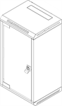 Rack Triton 10"(10U)/19"(5U) hybridní nástěnný rozvaděč, 260mm, plechové dveře, šedý