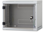 Rack Triton 19" jednodílný 9U/400mm prosklené dveře, odnímatelné bočnice,šedý