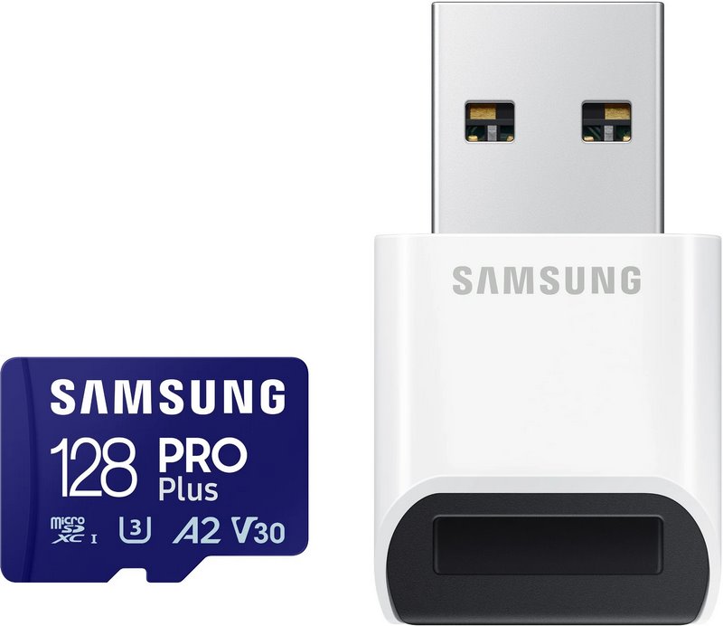 Samsung Micro SDXC 128GB PRO Plus + USB adaptér