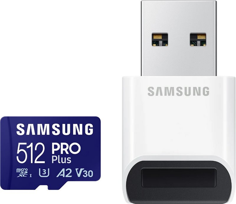 Samsung Micro SDXC 512GB PRO Plus + USB adaptér