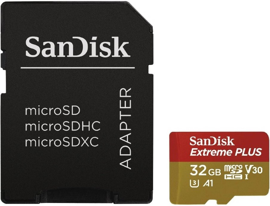 SanDisk Micro SDHC Extreme PLUS 32GB + SD adaptér